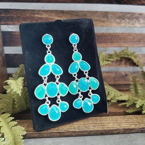 Avon Bold Faceted Chandelier Earrings